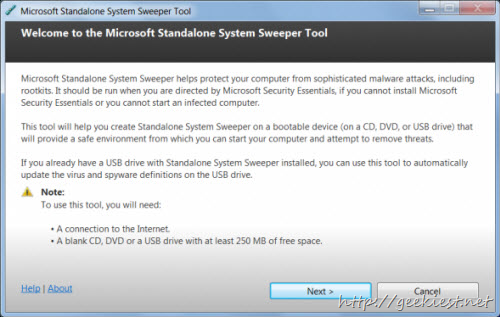 Free Microsoft Standalone System Sweeper - Beta