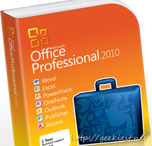 Office 2010 Giveaway won
