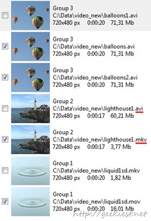 Visual search pony video duplicates