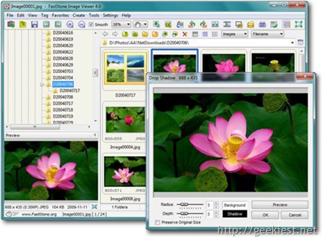 Free Image viewers for Windows - Faststone image viewer