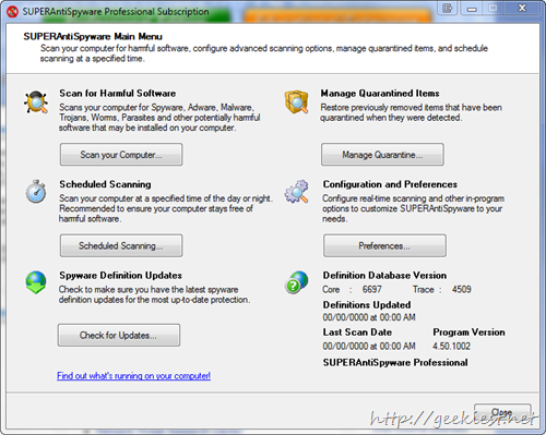 Free SUPERAntiSpyware Professional Edition License