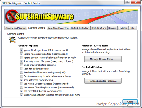 Free SUPERAntiSpyware Professional Edition License