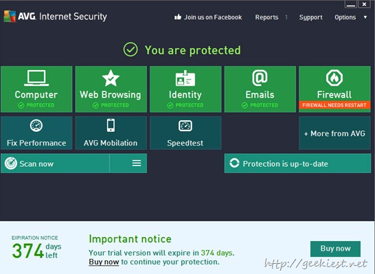 Free AVG Internet Security 2013