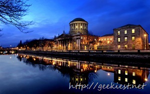 Four Courts on the River Liffey in Dublin, Ireland