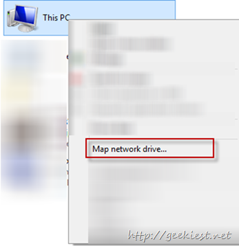 mappping drive menu
