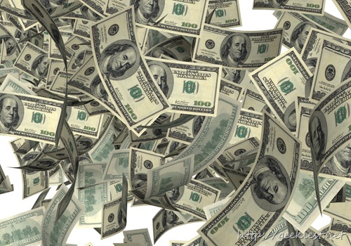 Firework of dollars