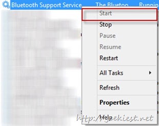 start bluetooth support devices