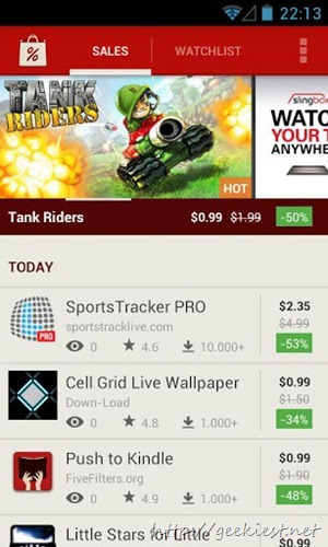 How to find Android Applications and Games on Sale