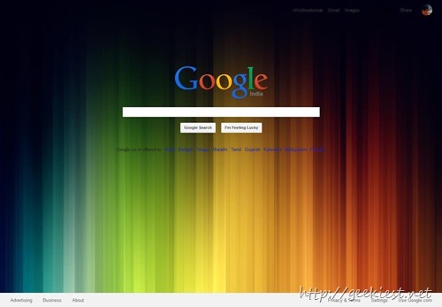 How to change Google background image
